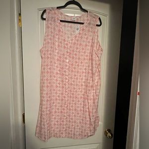 NWT Tye dye Gap pink button up tank dress size xxl